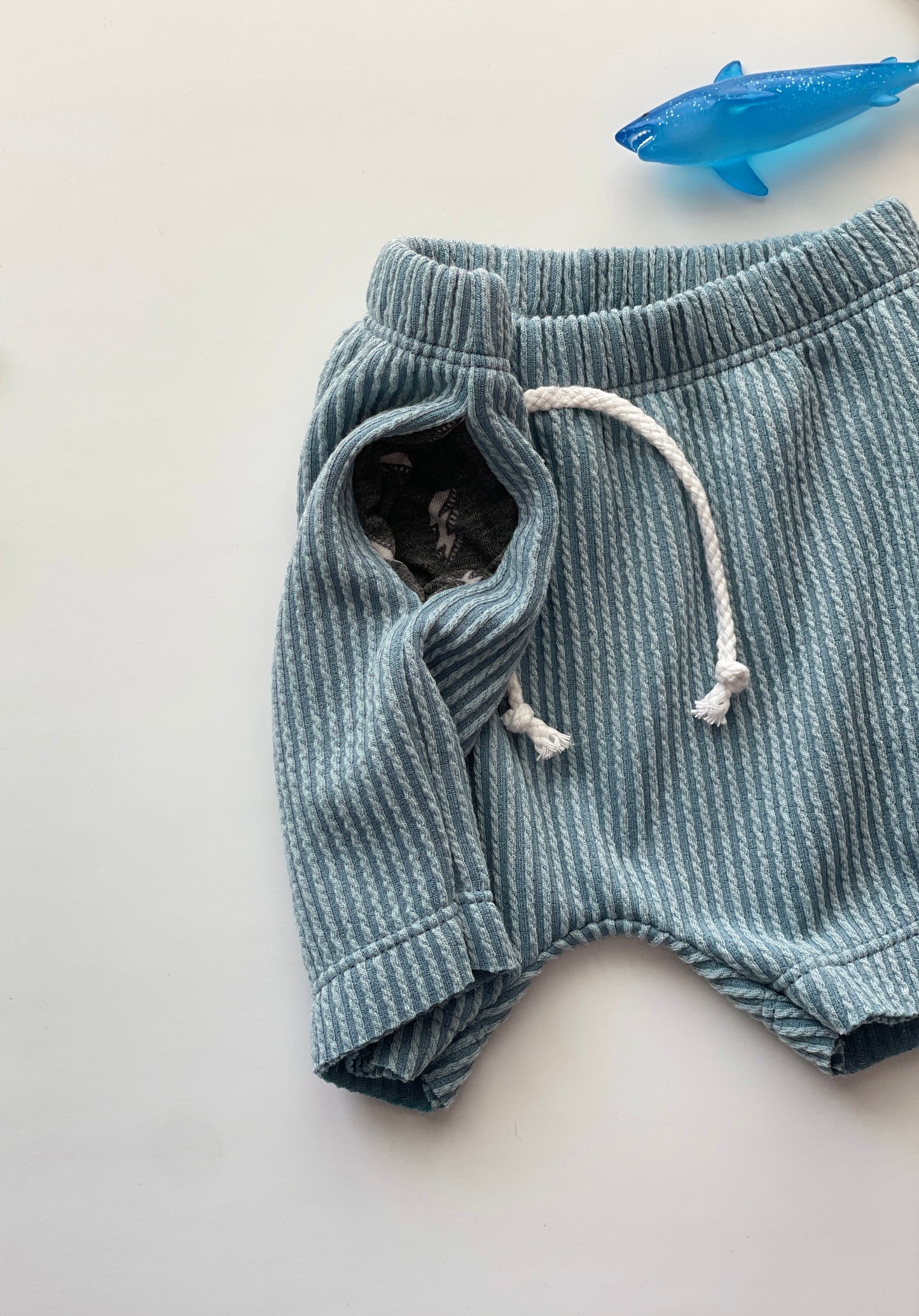 Rib Raw Hem Boy Shorts