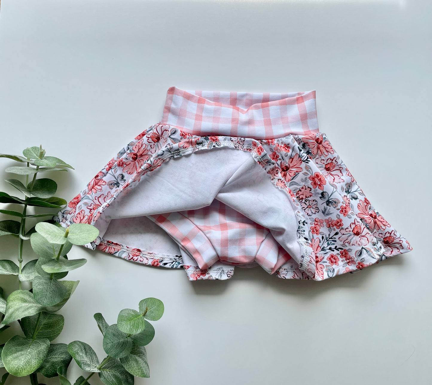Pink Floral Skirted Shorties