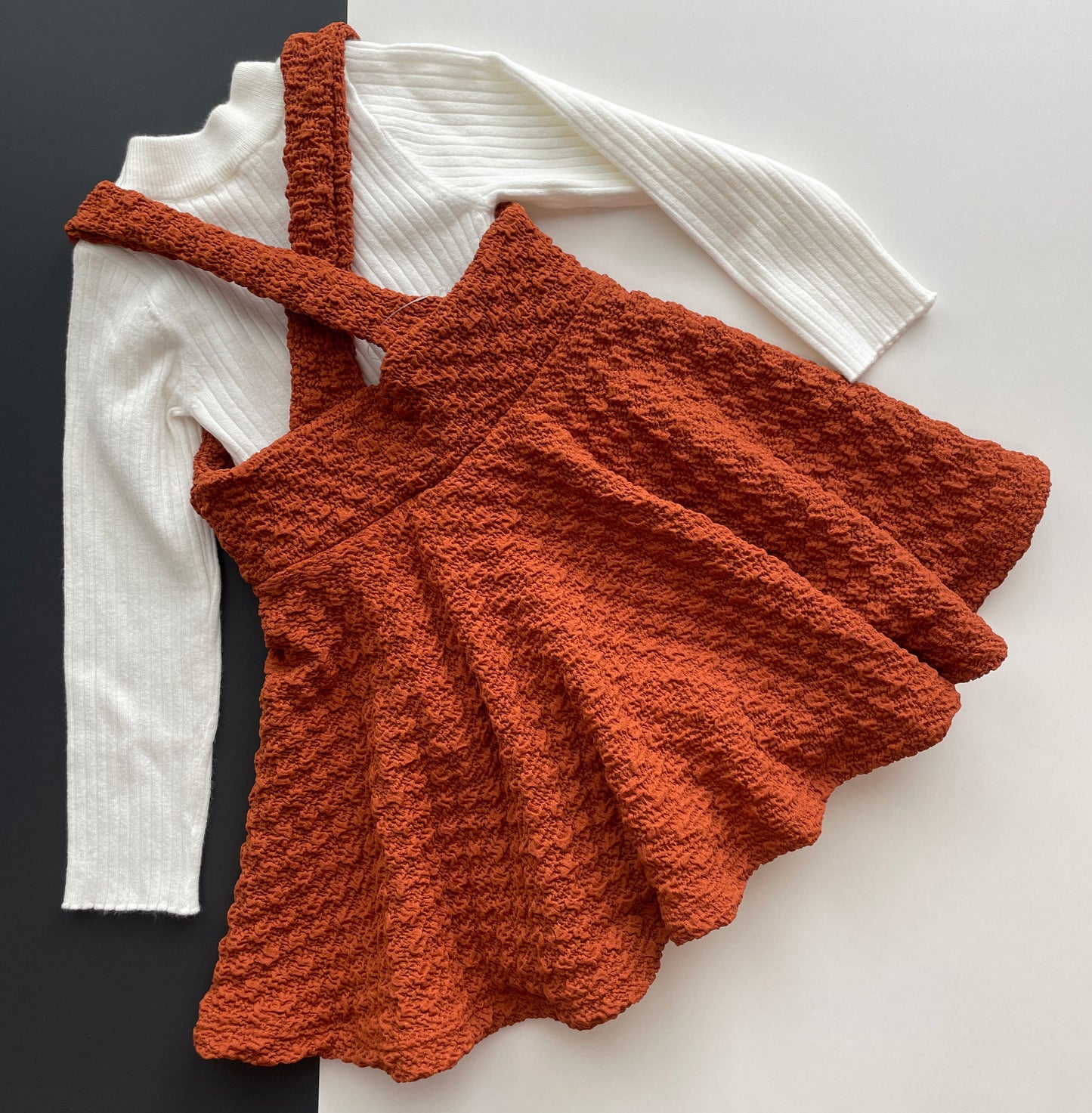 Rust Pinafore Set