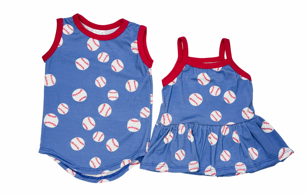 Blue Baseball Tank