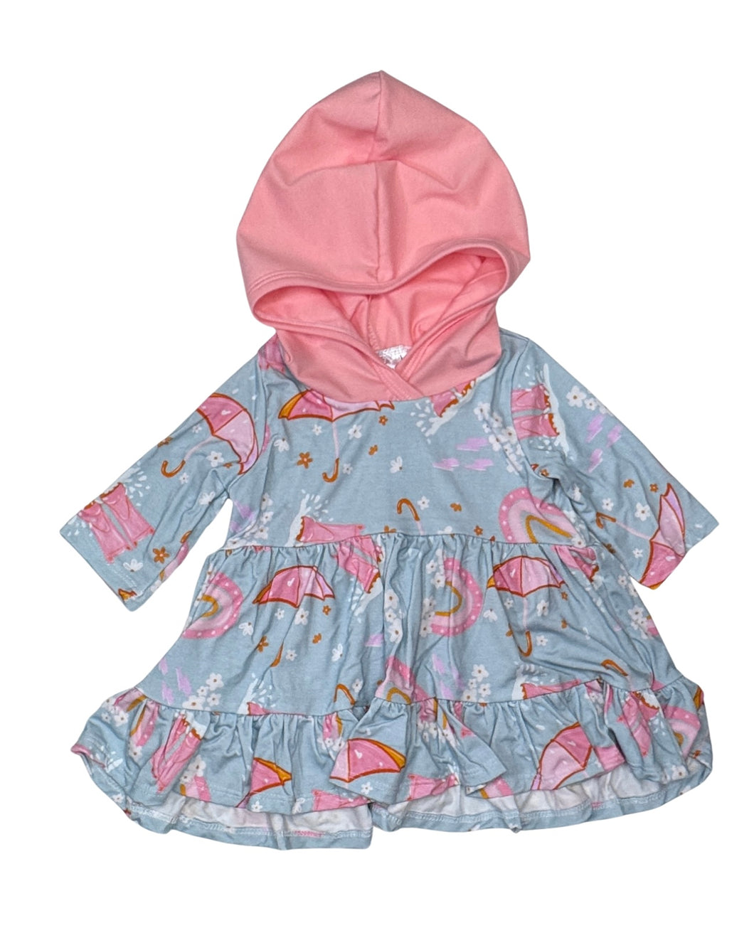 April Showers Hooded Ruffle Peplum