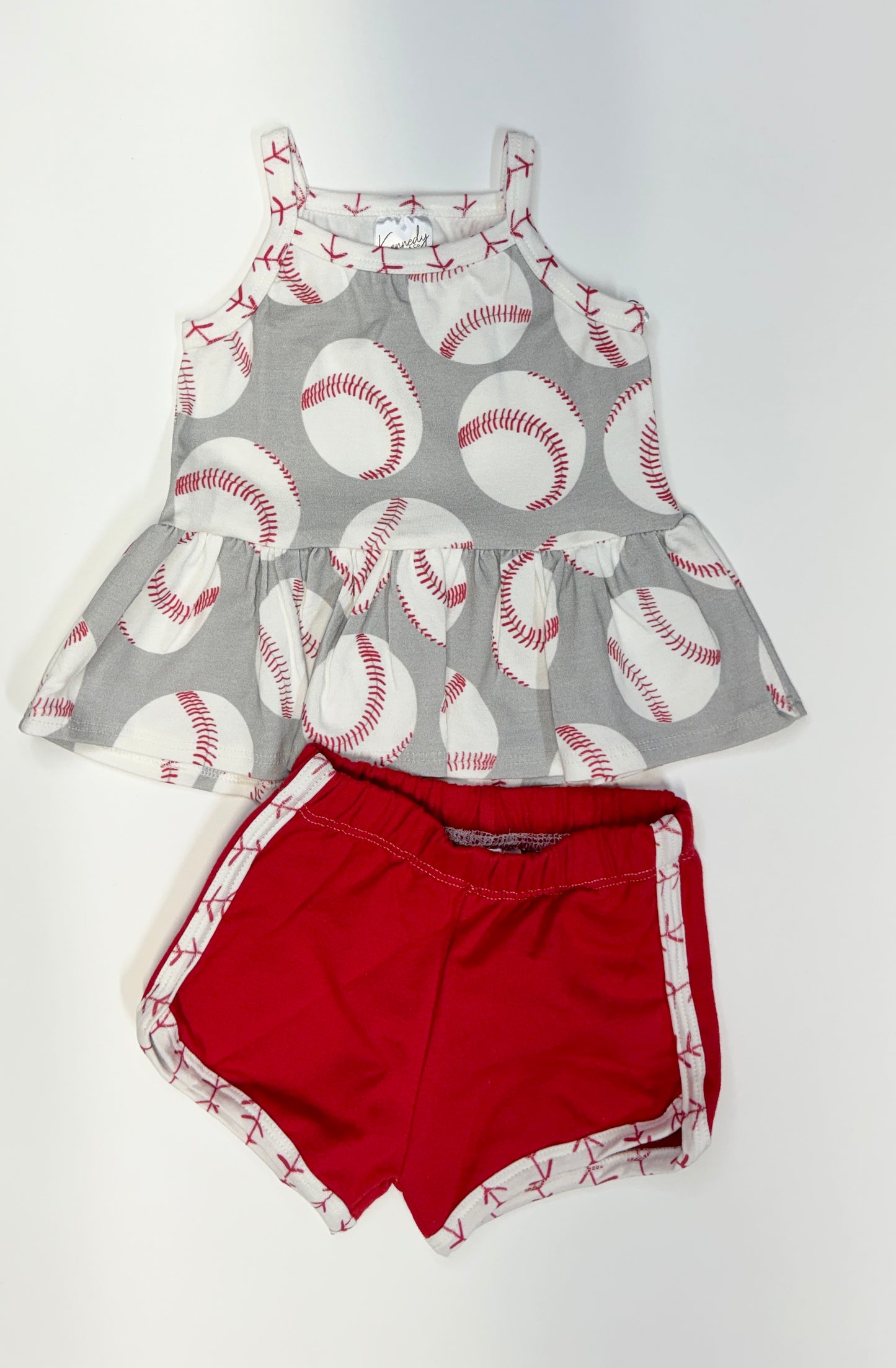 Baseball peplum set