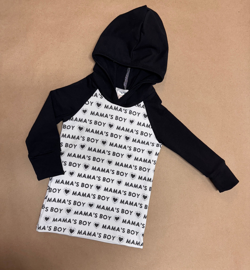 Mamas boy hooded raglan