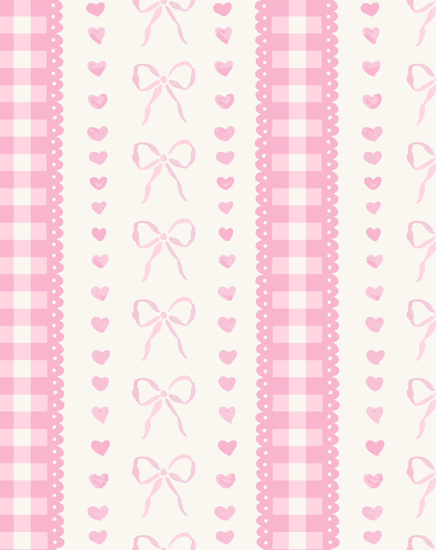 Pink Bow Hearts Zippy