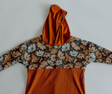 Load image into Gallery viewer, Rust Rib Floral Hoodie
