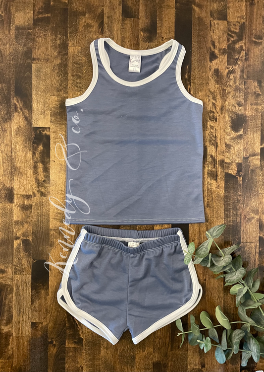 Blueberry Retro Racerback Track Set