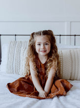 Load image into Gallery viewer, Rust Rainbow Cross Back Dress
