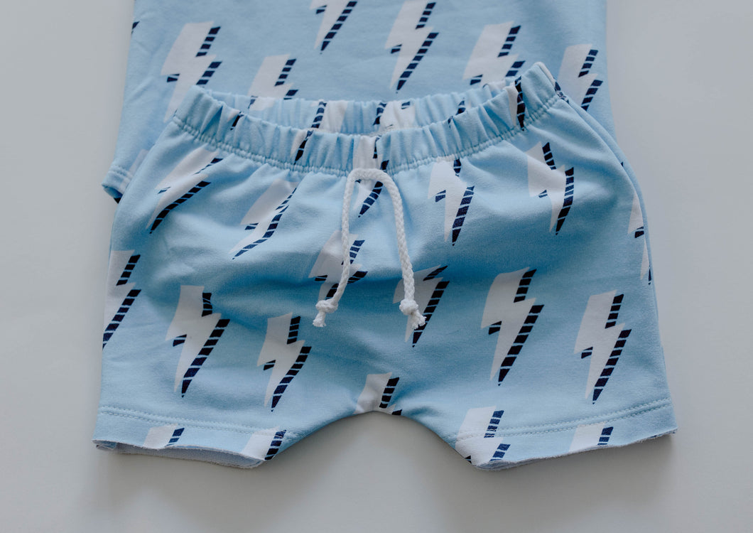 Blue Bolt Boy Shorts