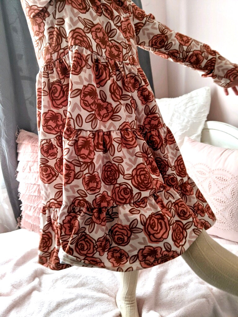 Rose Tiered Dress