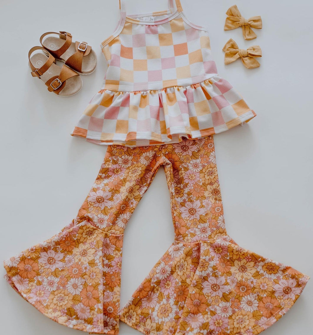 Retro Checks Cami Peplum