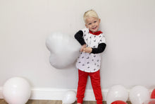 Load image into Gallery viewer, Red, Black and White Hooded Tee
