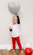Load image into Gallery viewer, Red, Black and White Hooded Tee
