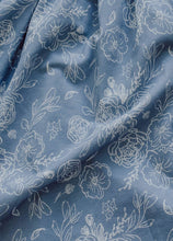 Load image into Gallery viewer, Denim Floral Pocket Ruffle Dress

