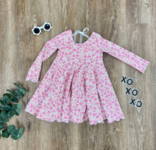 Load image into Gallery viewer, Pink Floral Twirl Dress
