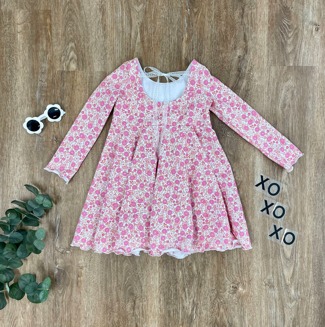 Pink Floral Twirl Dress